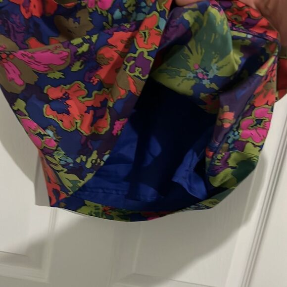 J crew 100% silk mini dress multicolored flowered Sz. 0 - Picture 6 of 11